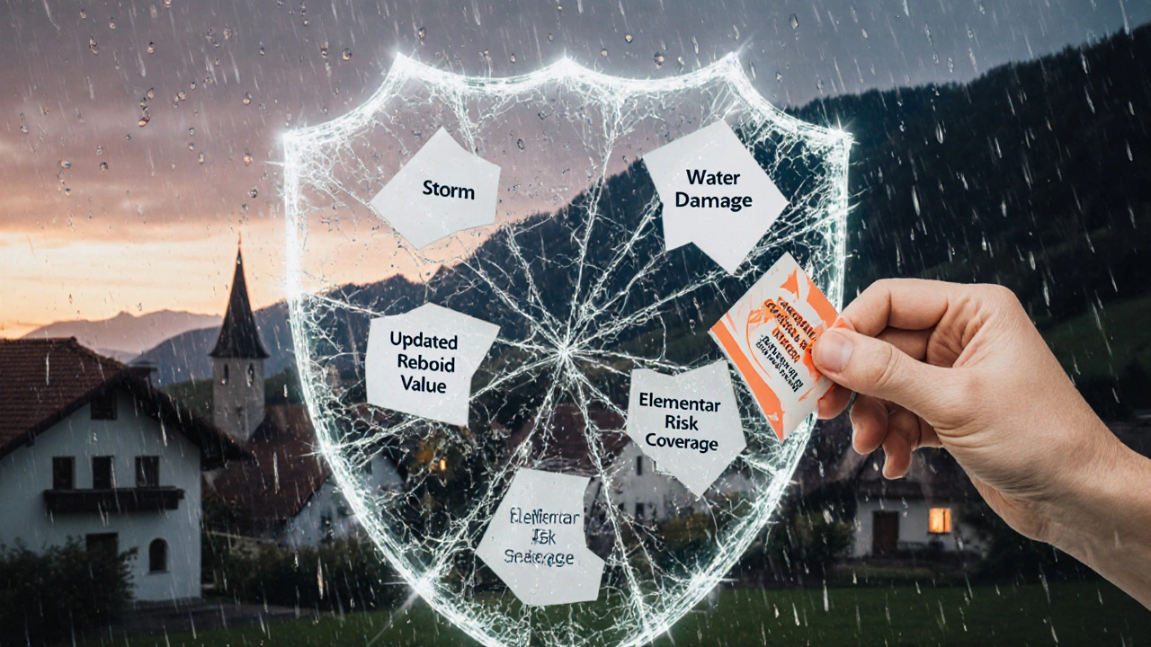 Zerbrechliche Versicherungsschutzscheibe, die mit neuen Schutzelementen repariert wird.