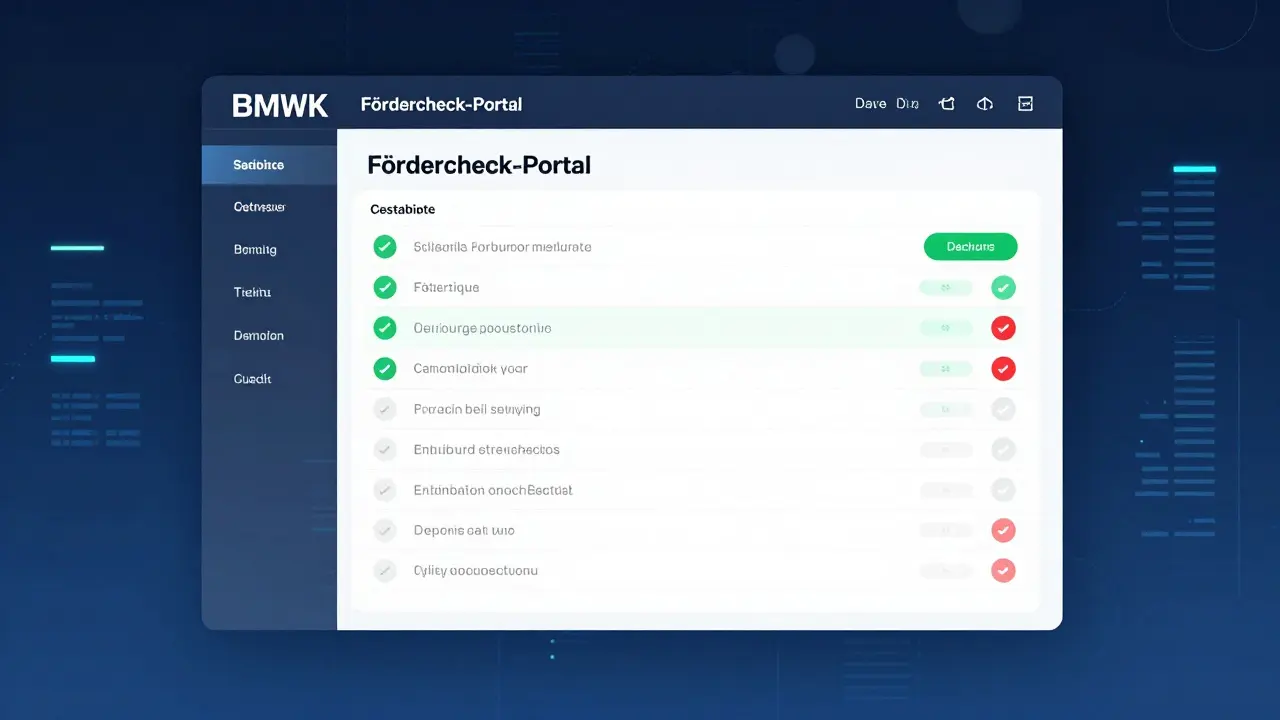 Digitales Portal zur Prüfung von Förderantragsdokumenten