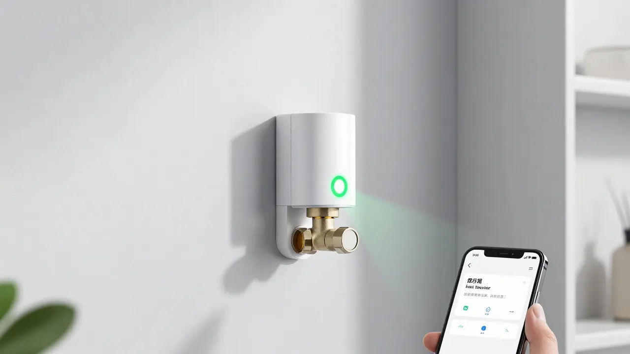 Moderner intelligenter Wassersensor und elektronisches Hauptventil