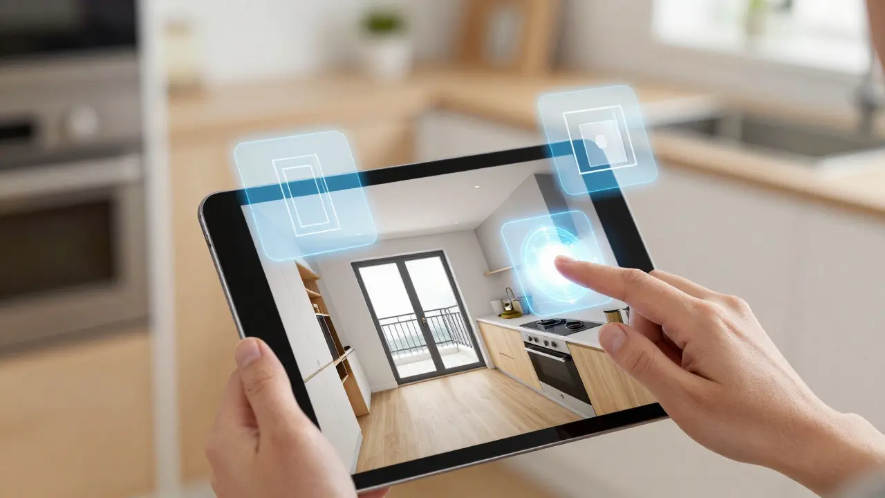 Interaktive Hotspots in einer 360-Grad-Immobilientour