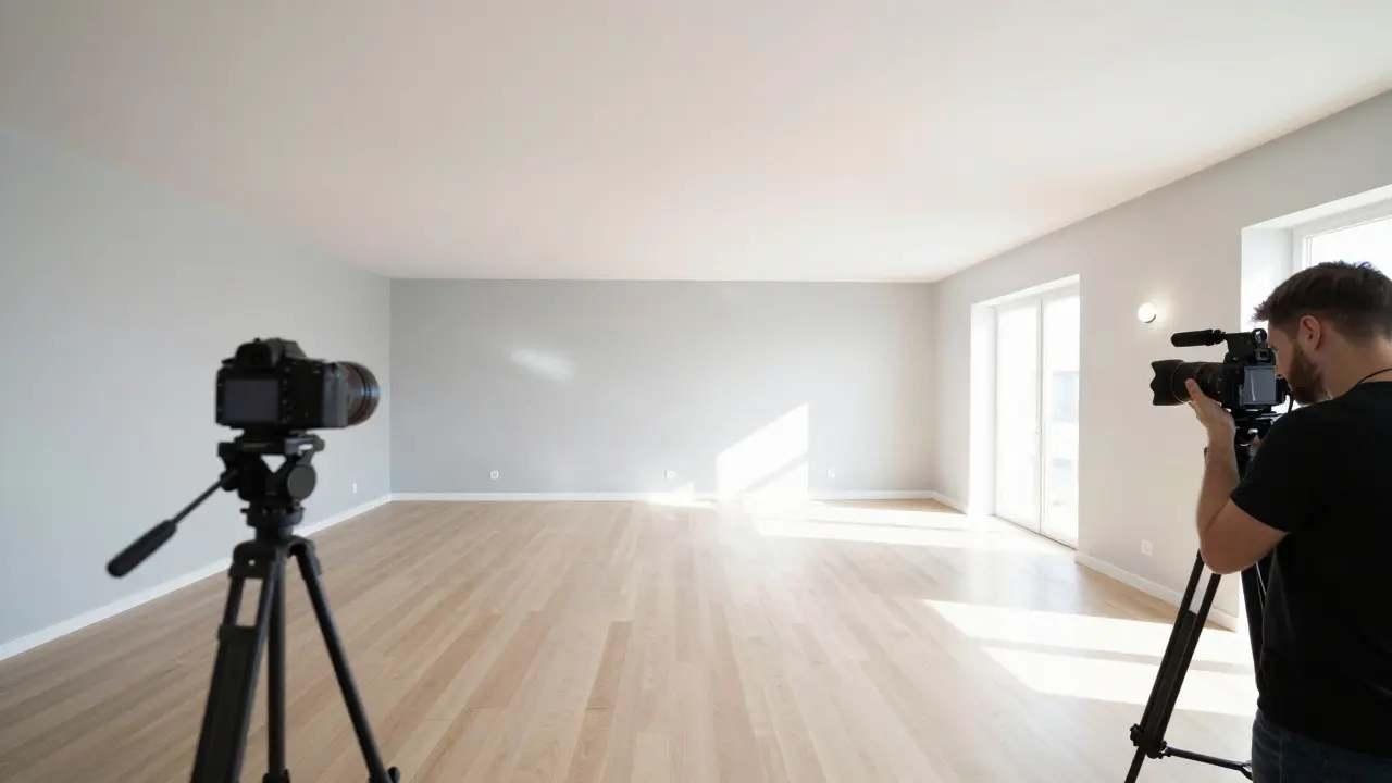 Professionell gestaffte Wohnung für 360-Grad-Aufnahme