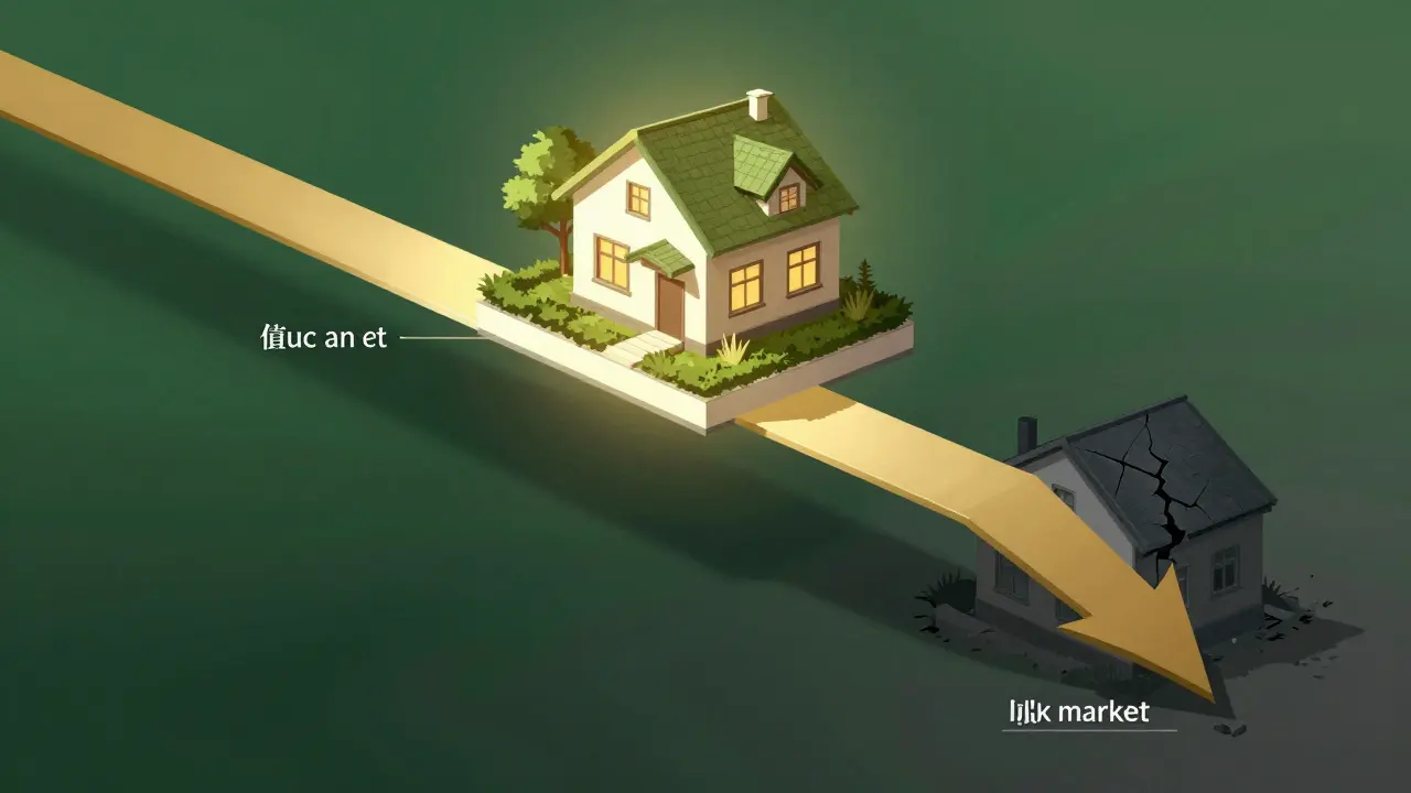 Visuelle Darstellung der Marktspaltung bei Immobilienwerten