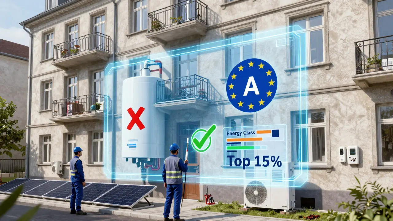 Gebäude-Renovierung mit Energieeffizienz-Überprüfung und erneuerbaren Technologien