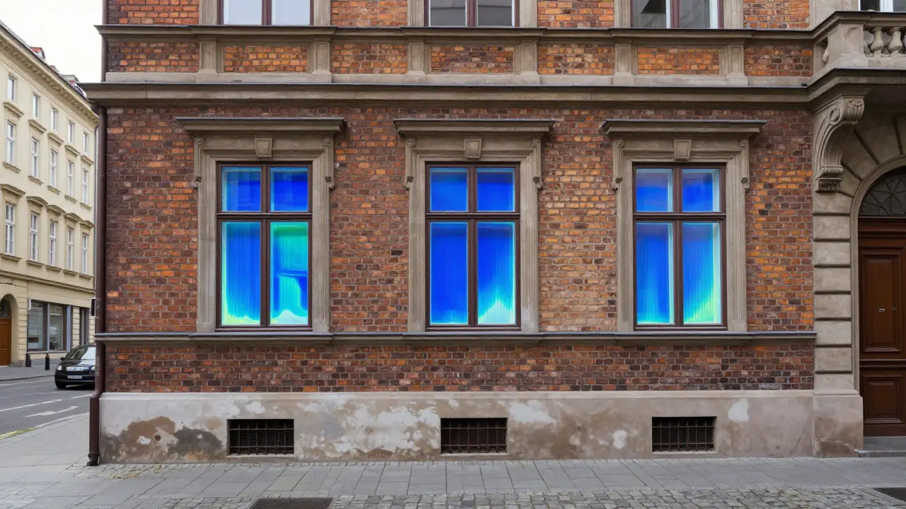 Historische Fassade mit energieeffizienten, optisch passenden Fenstern