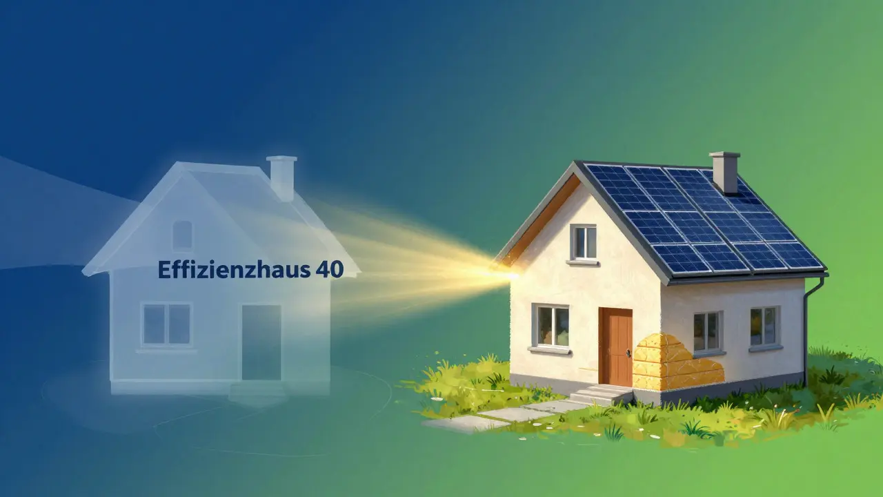 Konzeptionelle Darstellung des Übergangs zu nachhaltigem Bauen