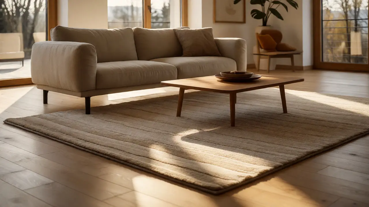 Teppich im Wohnzimmer richtig platzieren: Die perfekten Maße für Sofa und Couchtisch