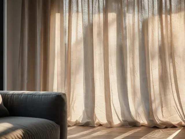 Vorhänge und Gardinen im Wohnzimmer: Material, Farbe & Stil richtig wählen
